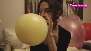 Owllete chews and blows balloon, part 2