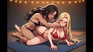 Female Wrestling Confessions #85: Brunette's Vengeful Bikini Beatdown