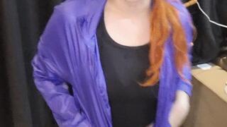 Smoking, crushing and spitting phlegm on clean floor - Sneakers, marlboro red