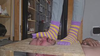 Fuzzy toe sock facebox crush