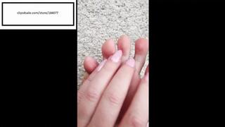 Dancer Noelle Itches feet out socks from last night