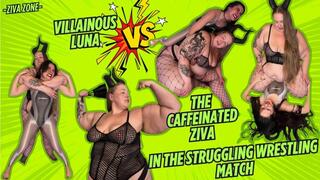 4K Ziva Fey VS Villainous Luna In The Struggling Wrestling Match