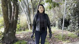 Kahina Dominates in Her Hunter Boots