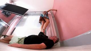 Danielle Elegant Dress & Chunky Mary Jane Heels Trampling 9 FLOOR CAM