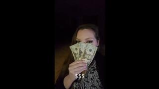 Just me enjoying the money i drained from a loser.