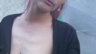 a simple smoke while topless in the yard.... do you like my tits?