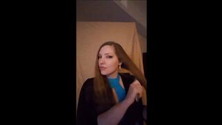 Brushing and plaing with my long hair!