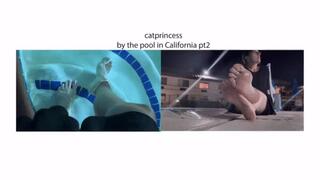 Watch CatPrincess at night by the pool at Cali hotel, you know there will be feet, size 9 milf feet, part 1