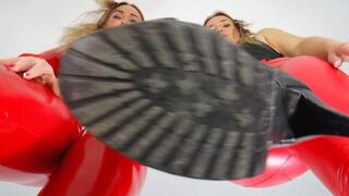 Queen Hanna and Mistress Jane - Lick the soles of your mistresses' boots