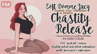 A Gentle Chastity Release JOI for My Good Pet | Erotic Audio for Non-Binary | F4A | Locktober | Chastity Play | Chastity Cage | Femdom | Gentle Femdom | JOI | Jerk Off Instructions | Stroking | Countdown | Degradation | Praise | Keyholder