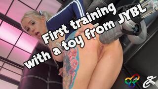 Anal testing for a new huge dildo