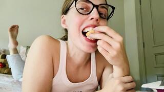 Eating crisps & drinking soda