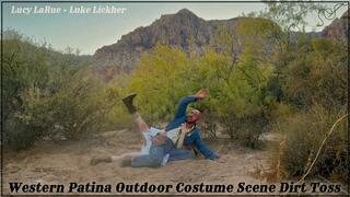 Western Patina Outdoor Costume Scene Dirt Toss