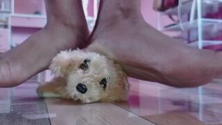 crushing stuffed toy dog electric toy indoor