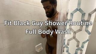 Fit Black Guy Shower Routine Full Body Wash