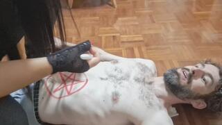 Waxed by the Witch - 1080p - Wax Play, Roleplay, Femdom, Boot Worship, Puppy Play