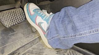 Revving and speeding home in Nike air