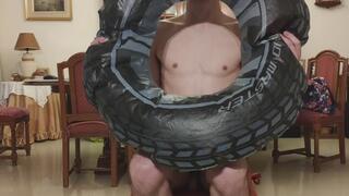 Blowing up and S2P my Inflatable pool tire