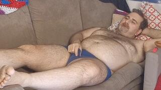 Chubby daddy bear naked dirty feet naked
