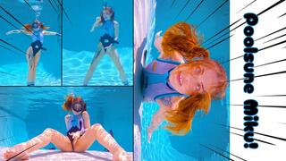 Poolsune Miku Finds Her Voice - Hatsune Miku Underwater Tease & Standing Masturbation - Jasper Reed