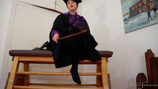 Foot Worship Punishment - Pandora Blake, caning, foot fetish, punishment, headmistress