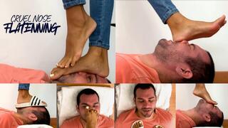 NOSE AND FACE FLATTENING - HARD TRAMPLING SLAVE FACE - MISTRESS ENOLA - FACE STANDING FULLHD OG CLIP