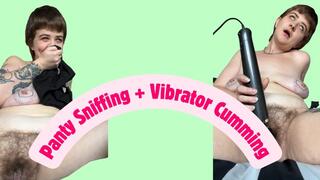 Panty Sniffing and Vibrator Cumming