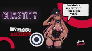 Bimbo Bambi puts her beta male in chastity for eating her favorite pudding