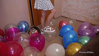 Emma popping in the white sandals