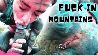 Outdoor MOUNTAINSIDE passionate fuck and FACIAL cumshot