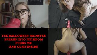 A monster breaks into my room and cums inside me