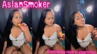 Comparing vape to cigarettes