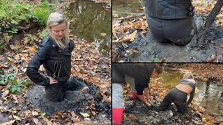 Anastasia gets stuck deep in the mud, is rescued, but loses her boots