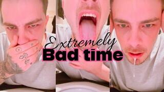 Extreme gagging and snotting