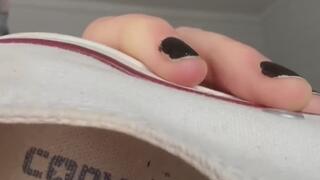 Inside my sweaty converse sneaker