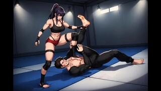 Mixed Wrestling Confessions #74B: Dominating the Shadow in the Dojo (Animated)