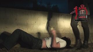 Night ruthless trampling under a dirty bridge