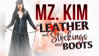 Mz Kim In Leather and Stockings and Boots (WMV)