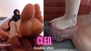 Cleo Domina- Hard facestanding, double shot!
