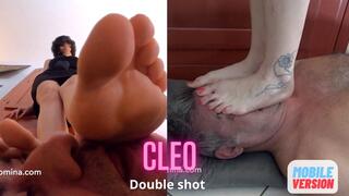 Cleo Domina- Hard facestanding, double shot!MOBILE VERSION