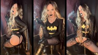 Bat Girl smokes smokes marlboro 100