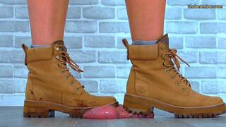 D59 Bug Cam - Ballbusting Boots Vol 3: Cum Under The Rough Soles Of My Timberland Boots - Cock Balls Trampling CBT Crush Boot Fetish