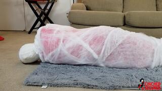 Rachel Bound & Gagged By Ghostly Scarves, Bandages and Webbing! (WMV Format)