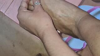 Painting My Toenails Slowly and Carefully.