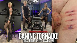 Caning Tornado! Cock Thighs Belly & Ass On Fire HD