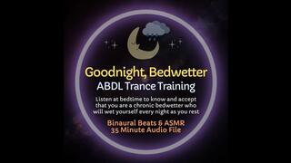 Goodnight, Bedwetter ABDL Overnight Audio Trance Diaper Training to become a Chronic Bedwetter