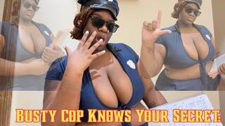 Busty Ebony Cop Knows Your Secret: Blackmail Fantasy