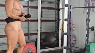 Nude sexy ass workout