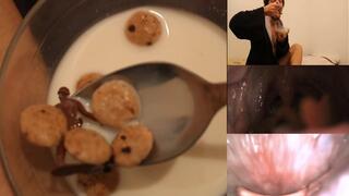 Tiny man and cereals