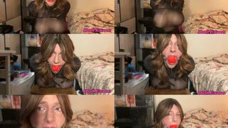 Stripper's Ball Gagged Facial